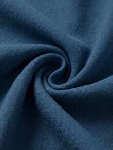 Rusticease Casual Minimalist Style Blue Washed 100% Cotton Women Shirt, Suitable For Summer - Blue - View 4