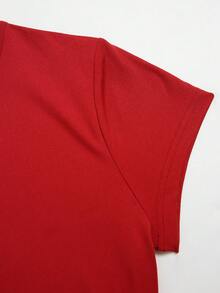 Franclia Women's Elegant Vacation Printed Skirt 2 Pieces Set - Red - View 5