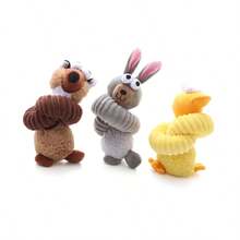 PETSIN 长颈卡通兔鸭造型狗狗玩具，内置BB弹吠叫声，可与狗狗互动玩耍 - 彩色 - 查看 12