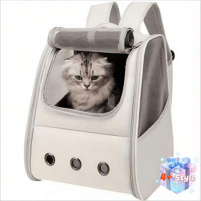 适用于体重低于 15 磅的小猫和小狗的宠物航空箱 - 可机洗牛津布 - 航空认证宠物运输航空箱（透气设计、安全背带、扣环、可折叠），专为旅行、远足和户外活动而设计，包含衬垫配件。