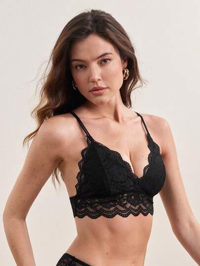 SHEIN 花邊鰭邊鑲邊內衣三角褲