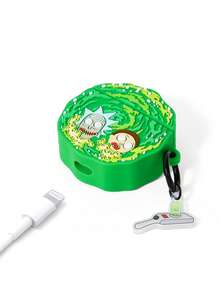 Rick and Morty X SHEIN Bluetooth Headset Shell, Suitable For  IPods Pro - Green - View 4