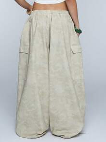 COUREZ Quần ống rộng rằn ri cạp thấp / Trang phục mùa hè Y2K cho nữ, Trang phục mùa xuân cho nữ, Quần áo mùa hè, Trang phục đi chơi, Trang phục đi biển cho nữ, Quần mùa hè, Quần rộng - Nhiều màu - Xem 3