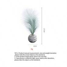 PETSIN Starry Sky Ball With Feather Cat Toy, EVA Stretch, Cat Interactive Play - Multicolor - View 11