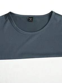 Manfinity Homme Bộ đồ nam gồm áo thun ngắn tay cổ tròn phối màu tương phản và quần short cạp chun, kiểu dáng thường ngày. - Nhiều màu - Xem 6