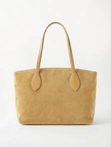 SHECARRY Women's Shoulder Tote Bag, School Trip, Commute, Work, Elegant Handbag, Large Handle Bag. - Khaki - View 4