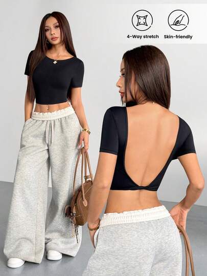 valorelle valorelle Camiseta deportiva de manga corta con ajuste regular para mujer