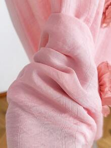 GlowEve Women's Elegant Backless Dress With 3D Floral Decor, Suitable For Vacation - Pink - View 6