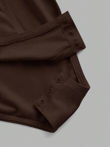 SHEIN EZwear 3件套女士纯色方领休闲百搭短袖连体衣 - 彩色 - 查看 5