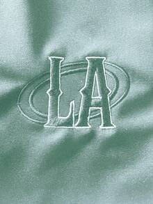 STYNVO Men's Letter Embroidery Graphic Round Neck Casual Versatile Daily Wear Short Sleeve T-Shirt - Cadet Blue - View 6