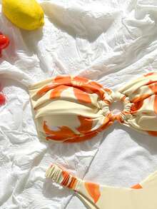 Swim Mod Women's Tight Sexy Printed 2 Pieces Bikini Swimsuit Set, Suitable For Beach Vacation - Multicolor - View 5