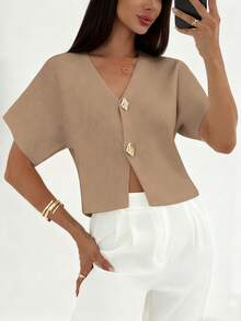 Aloruh 两件套女士薄款开衫套装，浪漫优雅时尚 - 彩色 - 查看 5