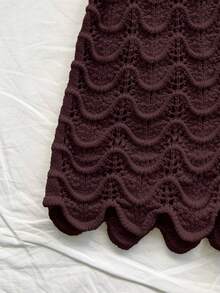 Soleia 女士钩编纹理V领无袖连体裤，饰有金属点缀，适合度假、下午茶、婚礼季、派对等场合。 - 咖啡棕 - 查看 4