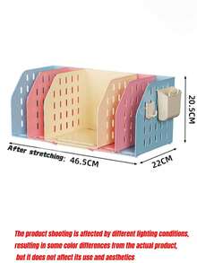 File Storage Rack, Expandable Book Stand, Student Book Sorting, Dormitory, Study, Desktop, Colorful Bookshelf - color - View 6