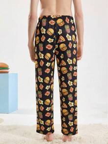 Velminro 男士薯条汉堡印花休闲裤 - 彩色 - 查看 2