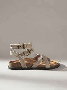 Ladies Commuter Fashion Versatile Daily Travel Casual Sandals - Grey - View 1