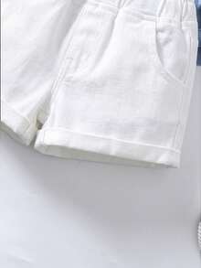 SHEIN 2pcs/Set Celana Pendek Denim Kasual Dua Warna untuk Anak Perempuan - MultiWarna - View 6