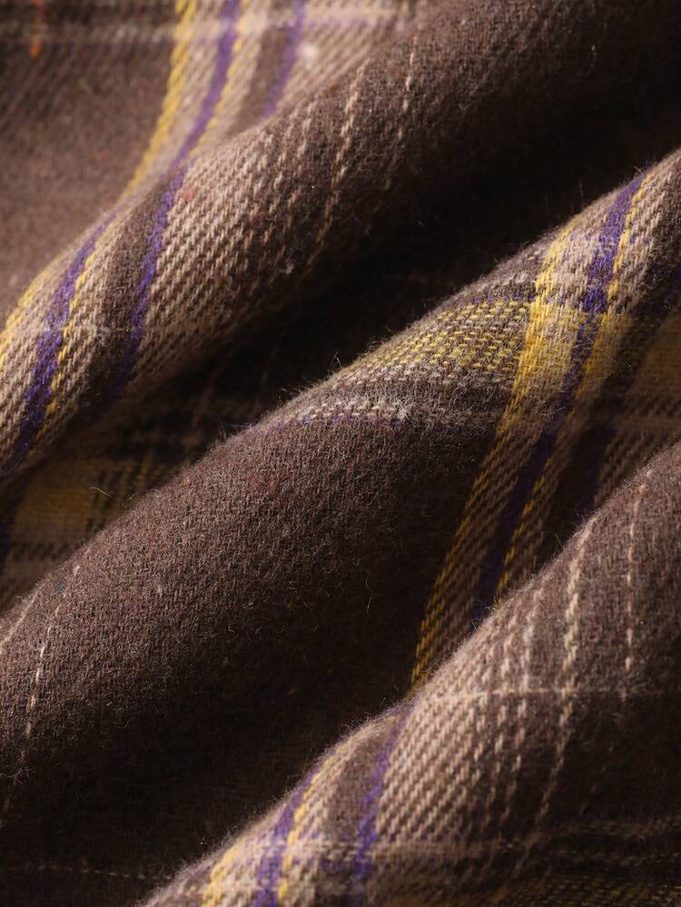 Women's Plaid Print Button Front Long Sleeve Casual Shirt Summer