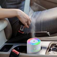 Colorful LED Car & Desktop Humidifier – USB Powered Mini Cool Mist Humidifier With Night Light, Auto Shut-Off Protection For Home, Office & Car (ABS Material) - multicolor - View 4