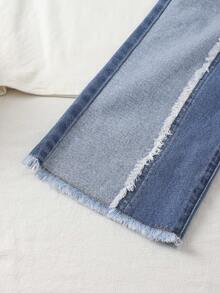 Streecool Kids Quần jeans rách phối nhiều mảnh, kiểu dáng đường phố, cá tính dành cho bé trai. - Rửa trung bình - Xem 6
