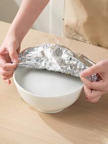 20*30片装一次性铝箔食品盖 保温保鲜盖 适用于餐桌、厨房、派对、野餐等各种场合 多功能镀铝膜碗碟盖 厨房必备 - 彩色 - 查看 6