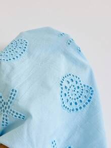 Soleia 女士海星刺绣镂空设计吊带迷你连衣裙 - 淺藍色 - 查看 5