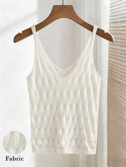 GlowEve CURVE Women's Solid Color Fitted Tie Front Minimalist Knit Casual Top, Spring/Summer