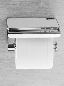 Tempat Penyimpanan Kertas Gulung Tanpa Lubang, Baja Tahan Karat 304, Rak Penyimpanan Ponsel Toilet, Kotak Tisu Toilet, Tempat Tisu yang Dipasang di Dinding - MultiWarna - View 3