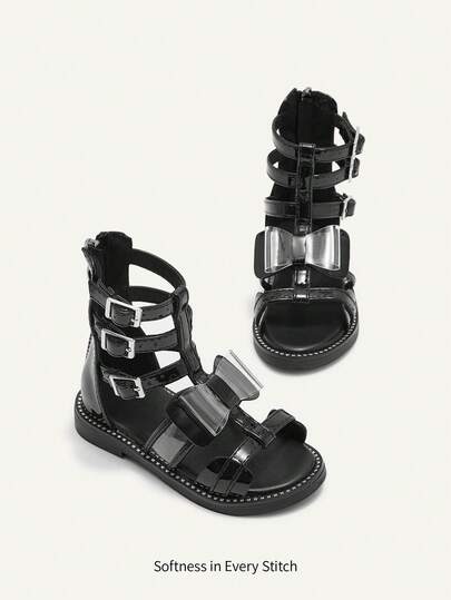 Cozy Pixies 一双夏季假日公主风休闲百搭可爱蝴蝶结配色趣味可爱女孩露指海边平底罗马凉鞋婴儿平底凉鞋