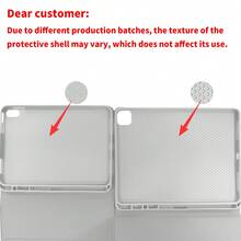 1PC Tablet Protective Cover, Convenient, Multi-Folding, With Pen Slot, Compatible With Apple Pad - Light Grey - View 10