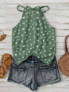 Rusticease Áo hai dây mùa hè dành cho nữ, kiểu dáng giản dị, tối giản, phong cách bohemian thanh lịch, họa tiết hoa nhí, thích hợp cho các lễ hội âm nhạc, bãi biển, kỳ nghỉ. Thích hợp cho nữ mùa xuân/hè. - Nhiều màu - Xem 2