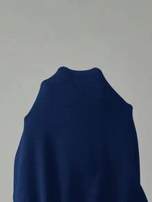SHEIN Bộ áo hai dây và quần bầu phối màu tương phản - Màu xanh hải quân - Xem 8