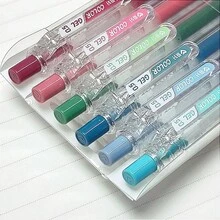 6支复古中性色笔套装，6色，莫兰迪色彩，签名笔，书写绘画手册办公学校适用，适用于办公室、会议、学习笔记、书法、高亮标记和学校，返校用品 - 多色 - 查看 9