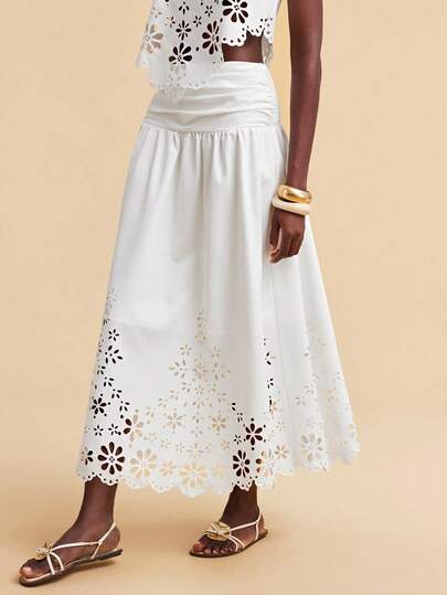 Travachic Solid Color Woven Women's Skirt, Vacation Outfits, Boho Chic, Country Concert Outfit, Holiday Festival Outfits, Beach Outfits For Women, Summer Outfits For Women, Old Money Style Women, Graduation Outfit, Summer Sun Skirt, Birthday Dresses For Women, Bohemian Elegant Floral White Casual Summer Holiday Outfits, Vacation Outfits Women Casual & Elegant, Sequin Women Carnival & Valentine's Day & Wedding Party & Music Festival