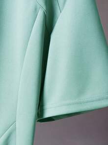 STYNVO Men's Letter Embroidery Graphic Round Neck Casual Versatile Daily Wear Short Sleeve T-Shirt - Cadet Blue - View 5