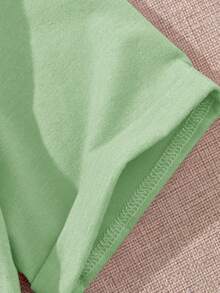 SHEIN 3pcs/Set Kaos Kasual Rajut Pendek Pas Badan Leher Bulat Warna Polos untuk Anak Perempuan Remaja - MultiWarna - View 5