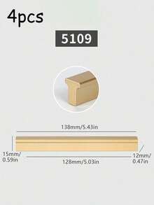 1 cái tay nắm tủ mạ vàng, hợp kim nhôm, tay nắm tủ bếp, tay kéo ngăn kéo, phụ kiện cửa phòng, đồ nội thất - Vàng - Xem 14