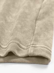 ROMWE MEN Casual 男士夏季休闲度假时尚街头扎染抽绳腰短裤 - 杏色 - 查看 3