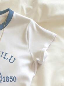 Glimmora 花卉图案，女士休闲装，休闲背心，印花T恤，夏季服装，女士沙滩上衣，沙滩装，沙滩T恤，女士T恤，送姐妹的礼物，Y2K上衣 - 白色 - 查看 3