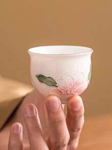1 chiếc tách trà gốm sứ nữ tính, vẽ tay họa tiết hoa ly hồng dập nổi, tách trà kiểu Trung Quốc màu hồng, thích hợp cho nhà hàng, quán trà, có thể dùng làm quà tặng doanh nghiệp hoặc quà tặng ngày lễ. - Nhiều màu - Xem 4