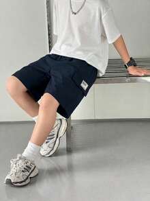 3 Pc Tween Boy Loose Casual Woven Net Color Casual Simple Basic Versatile Solid Color Sports Workwear Shorts Multi-Color Multi Piece Set, Buy One And Get Two Free, Get Three Suitable For Spring And Summer Seasons - Multicolor - View 10