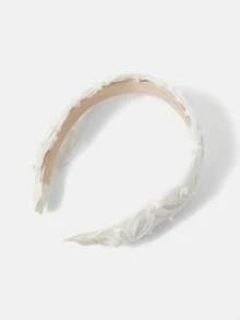 MOTF PREMIUM LACE WIDE-BRIMMED HEADBAND - Beige - View 8