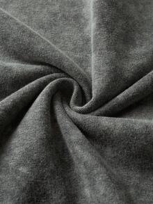 Manfinity Roghcode Men's Casual Washed T-Shirt And Shorts Set, Summer - Grey - View 6