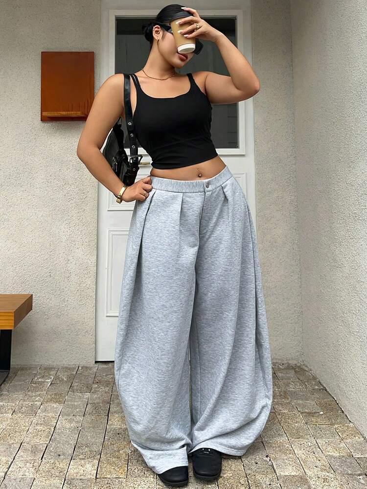 Dazy Plus Solid Color Elastic Tight-Fitting Padded Sports Bra Cropped Top