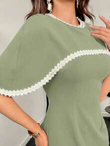Modelyn 新款春夏黑色优雅女士派对连衣裙 - 綠色 - 查看 8