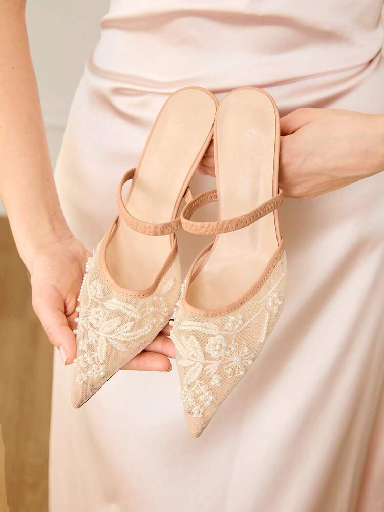 CUCCOO HITCHD Women's Mid Heel Pointed Toe Stiletto Party Pumps For Christmas