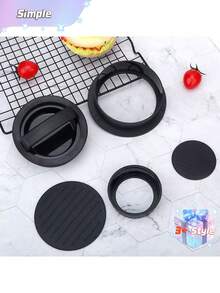 1 khuôn ép bánh mì kẹp thịt và giấy lót tách chả, dùng cho bếp xe RV, khuôn ép bánh mì kẹp thịt, khuôn ép chả, khuôn ép bánh mì kẹp phô mai, khuôn ép bánh mì kẹp thịt sáng tạo, khuôn ép bánh mì kẹp thịt chống dính, khuôn làm chả thịt bò, phô mai và rau củ. - Nhiều màu - Xem 7