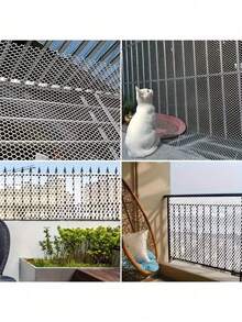 Animal Protective Fencing, Ideal For Cats, Dogs, Home Balcony Nets, Poultry Barriers And Gardening - Plastic Chicken Wire Netting - Multipurpose Plastic Fence And Net [Comes With 1 Pack Of Zip Ties] - Multicolor - View 9
