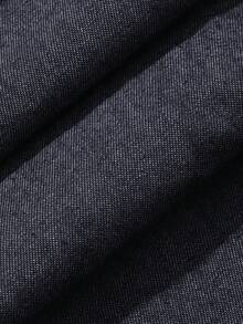 DAZY Bộ đồ denim nữ thường ngày gồm áo ống vạt lệch và quần ống rộng. - Rửa tối - Xem 6
