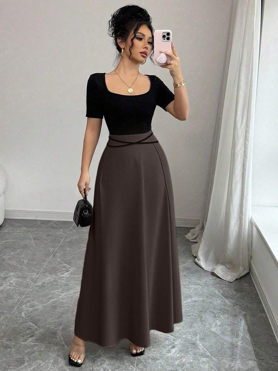 Rafferiza Petite Đầm ngắn tay ôm dáng thanh lịch dành cho nữ, đầm midi dệt kim thắt eo phối nhiều mảnh, đầm dự tiệc bãi biển, đầm cocktail màu trơn phối nhiều mảnh, đầm đi nghỉ mát. - Nhiều màu - Xem 1